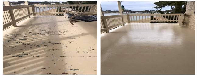 Deck Staining - Before And After - Hughes Painting Inc - Virginia Beach, VA